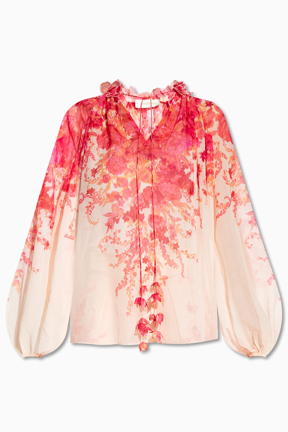 Top with floral motif