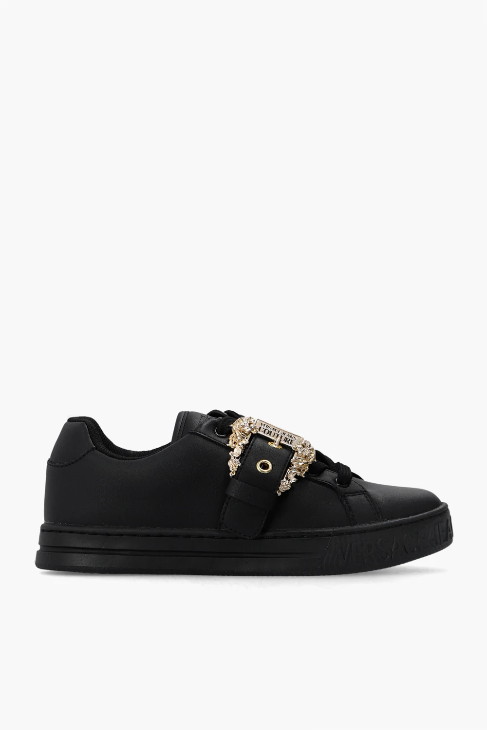 BLACK Leather sneakers