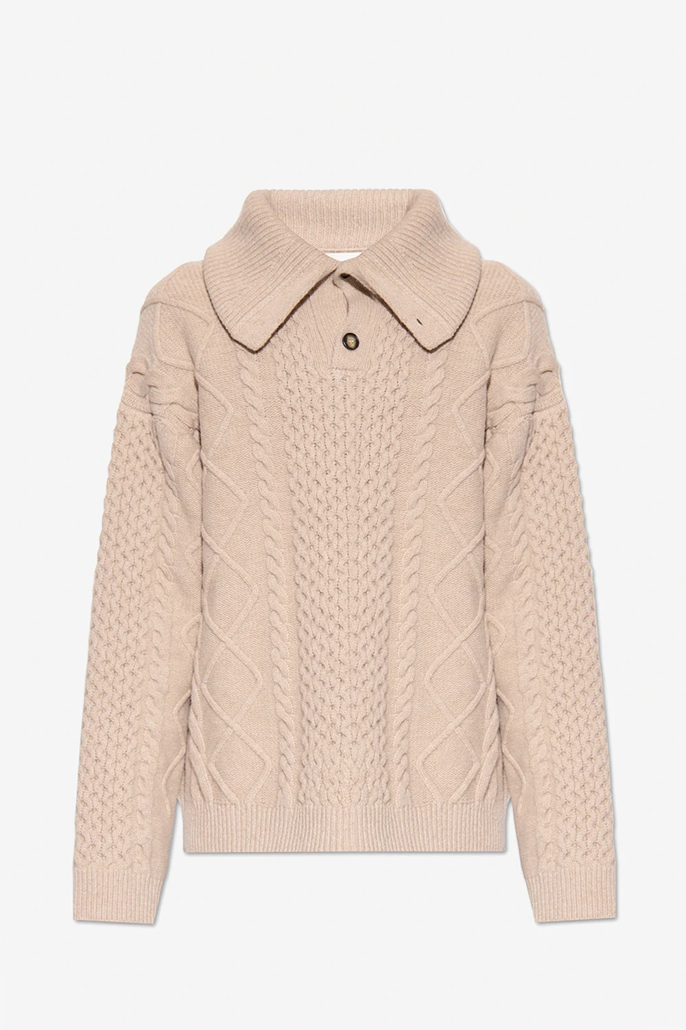beige ‘Batu’ sweater with funnel neck