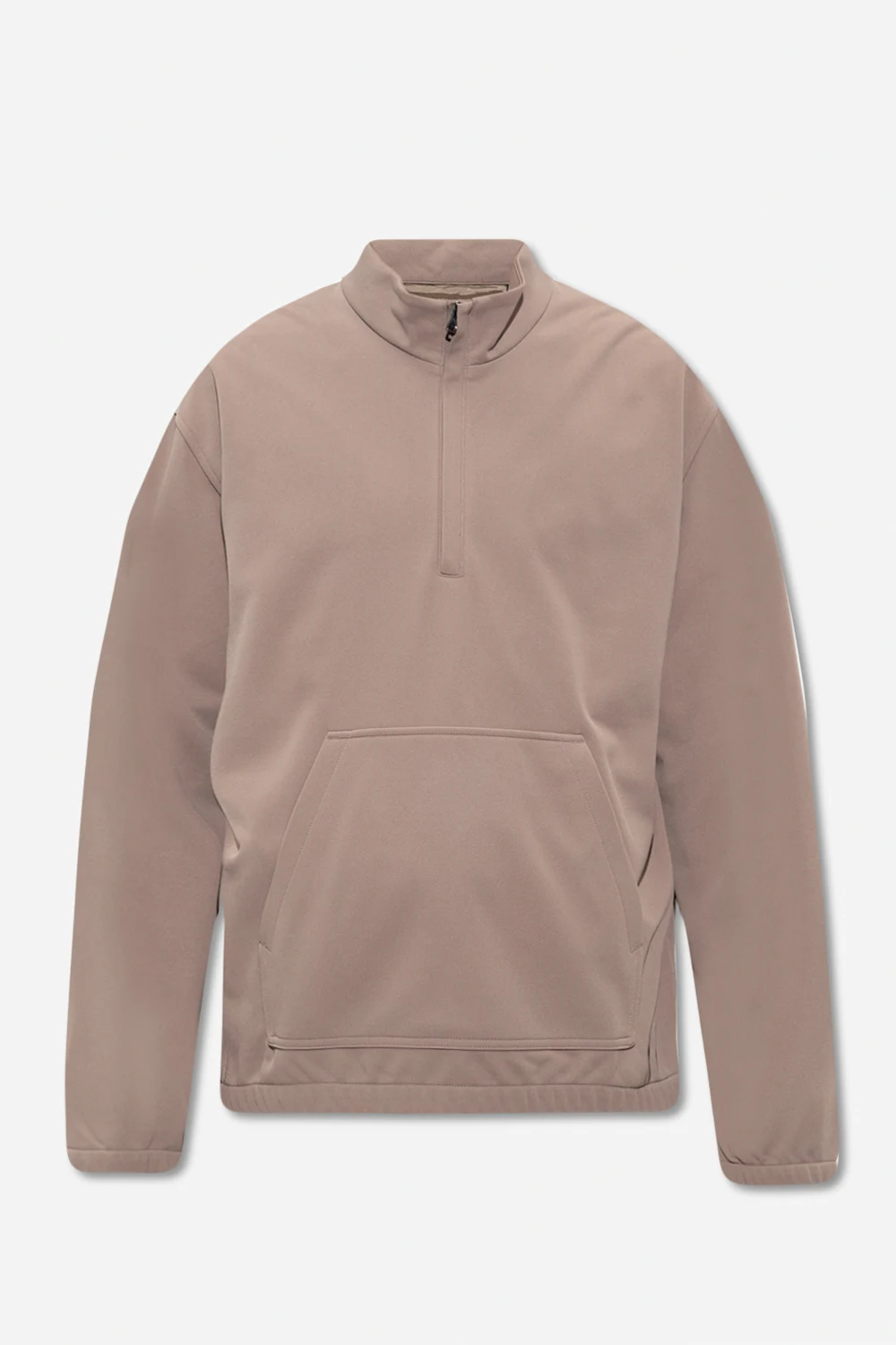 beige Sweatshirt with standing collar