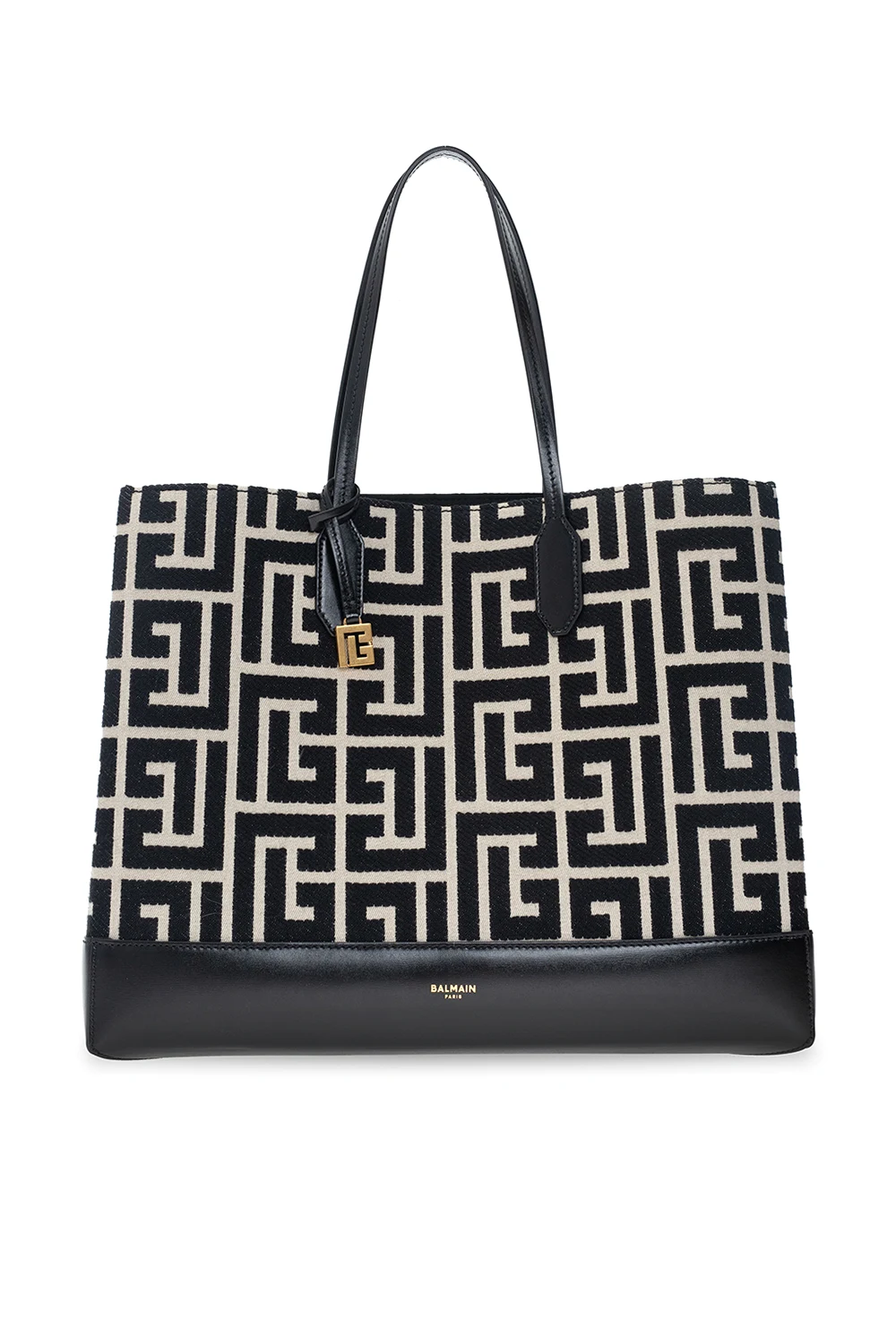 BLACK Jacquard shopper bag
