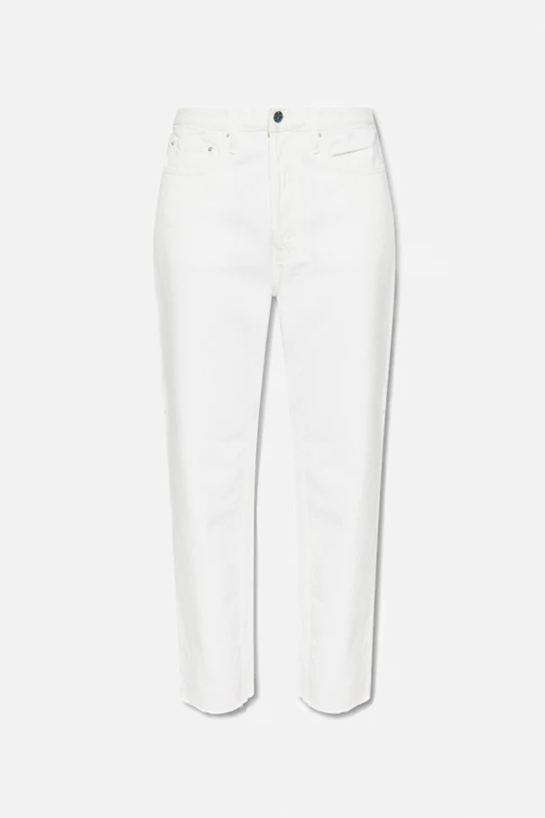 Jeansy typu ‘cropped’ z wysokim stanem
