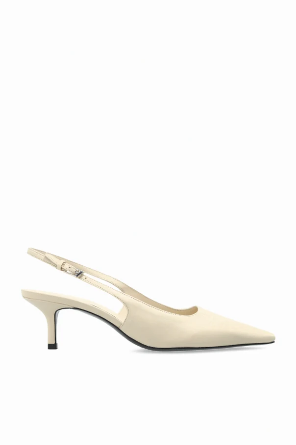 cream Lainey' leather heeled shoes