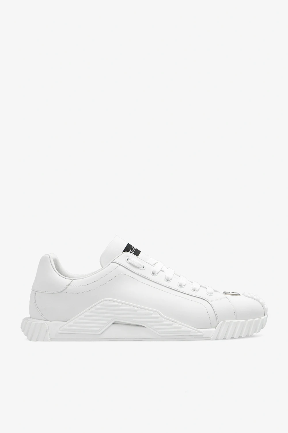 WHITE Leather sneakers with logo