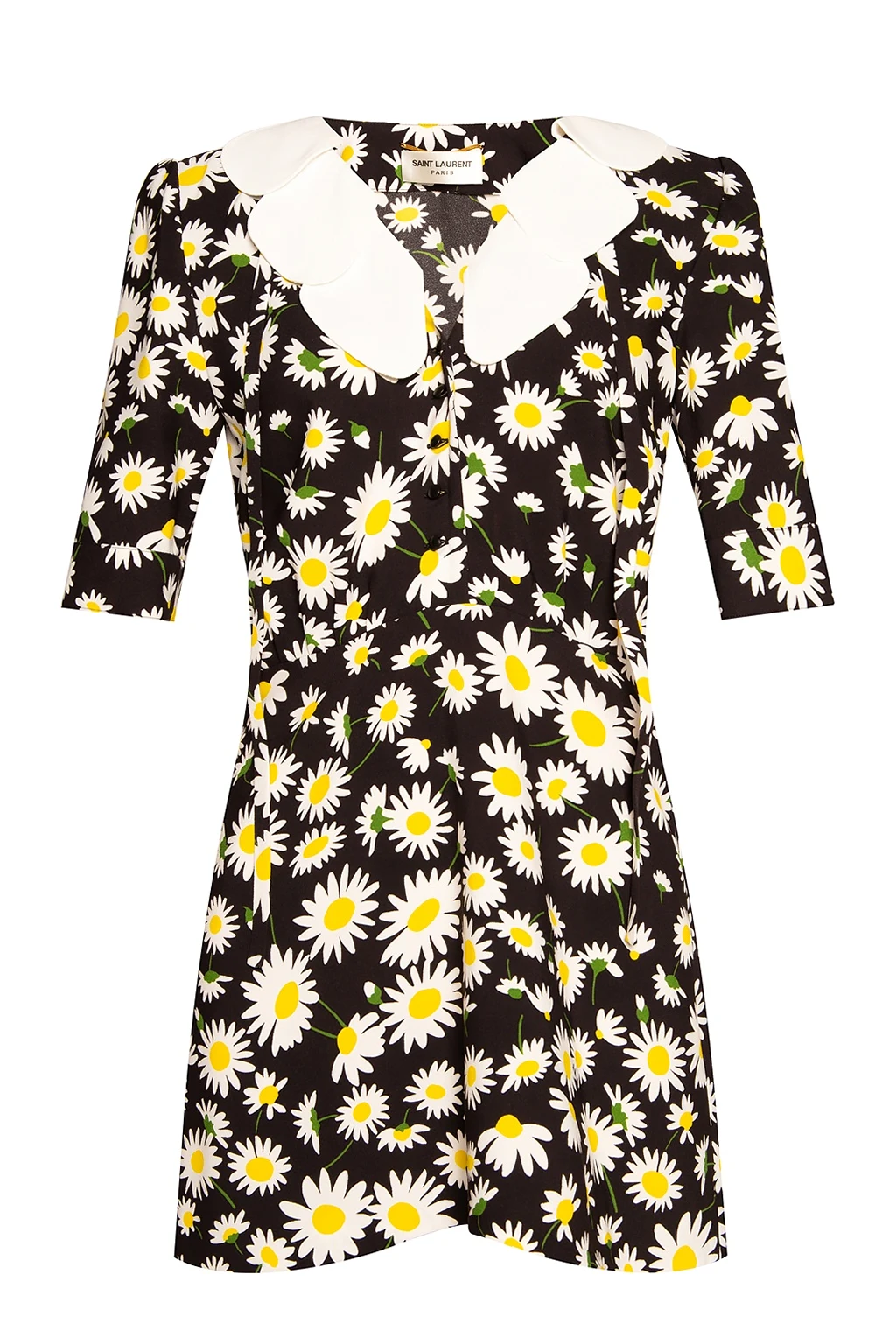 Patterned dress with collar