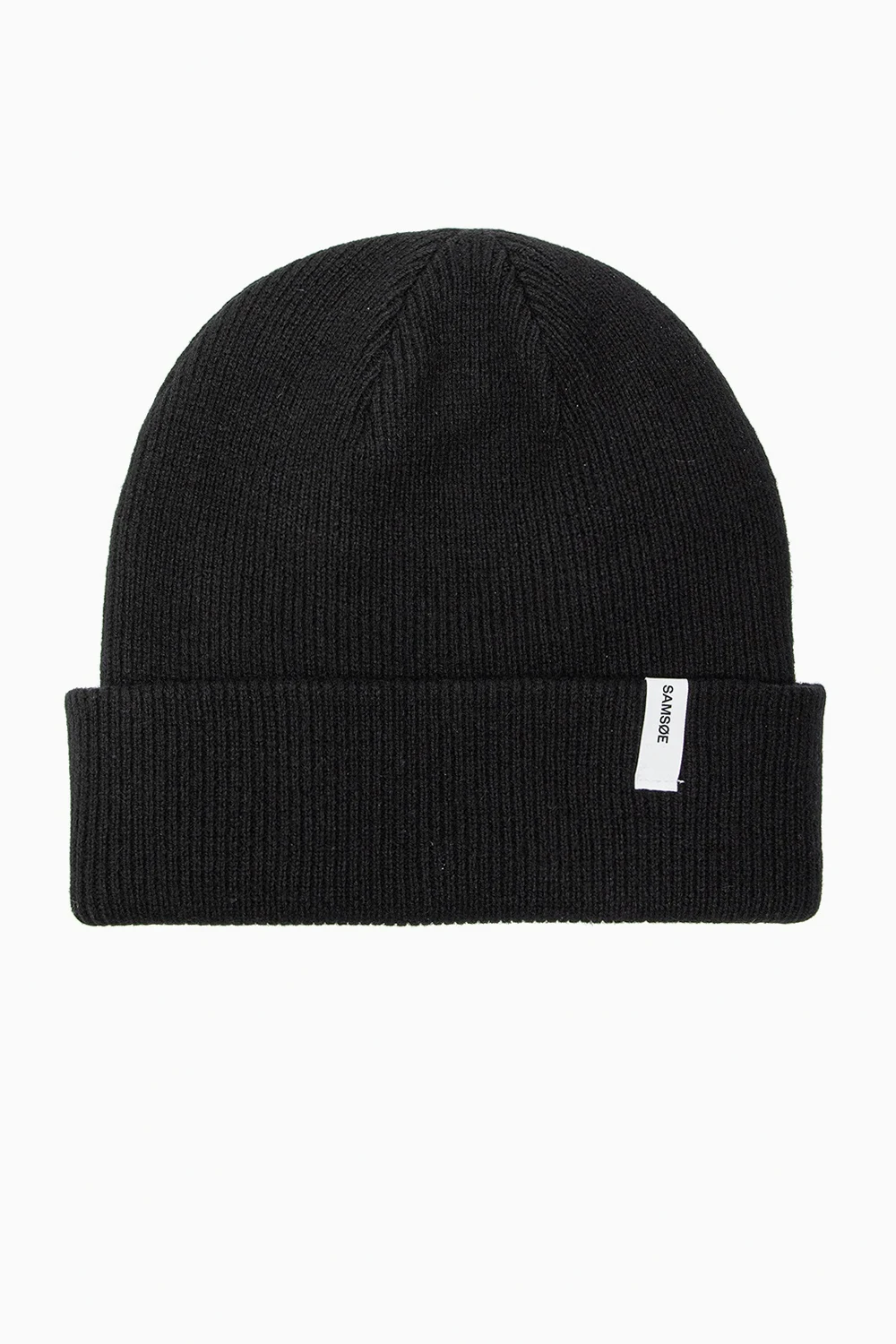 Rib-knit hat with logo