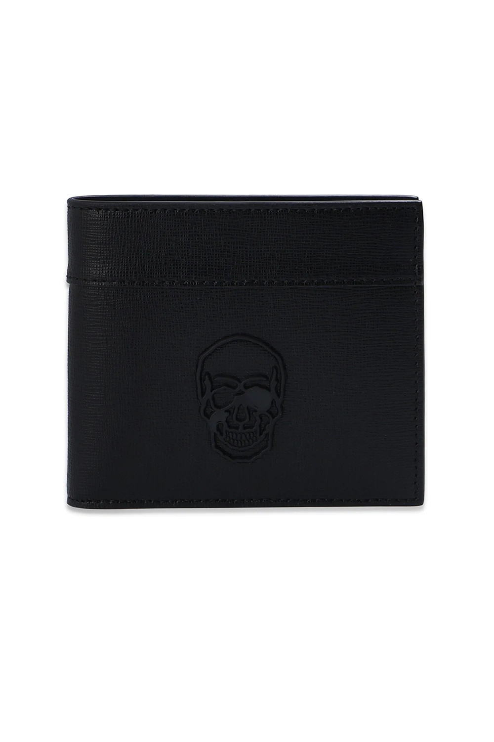 BLACK Bifold wallet with skull motif