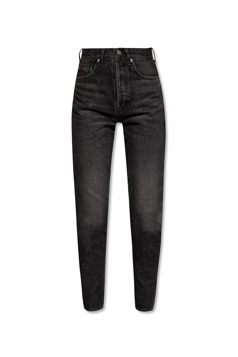 High-waisted jeans
