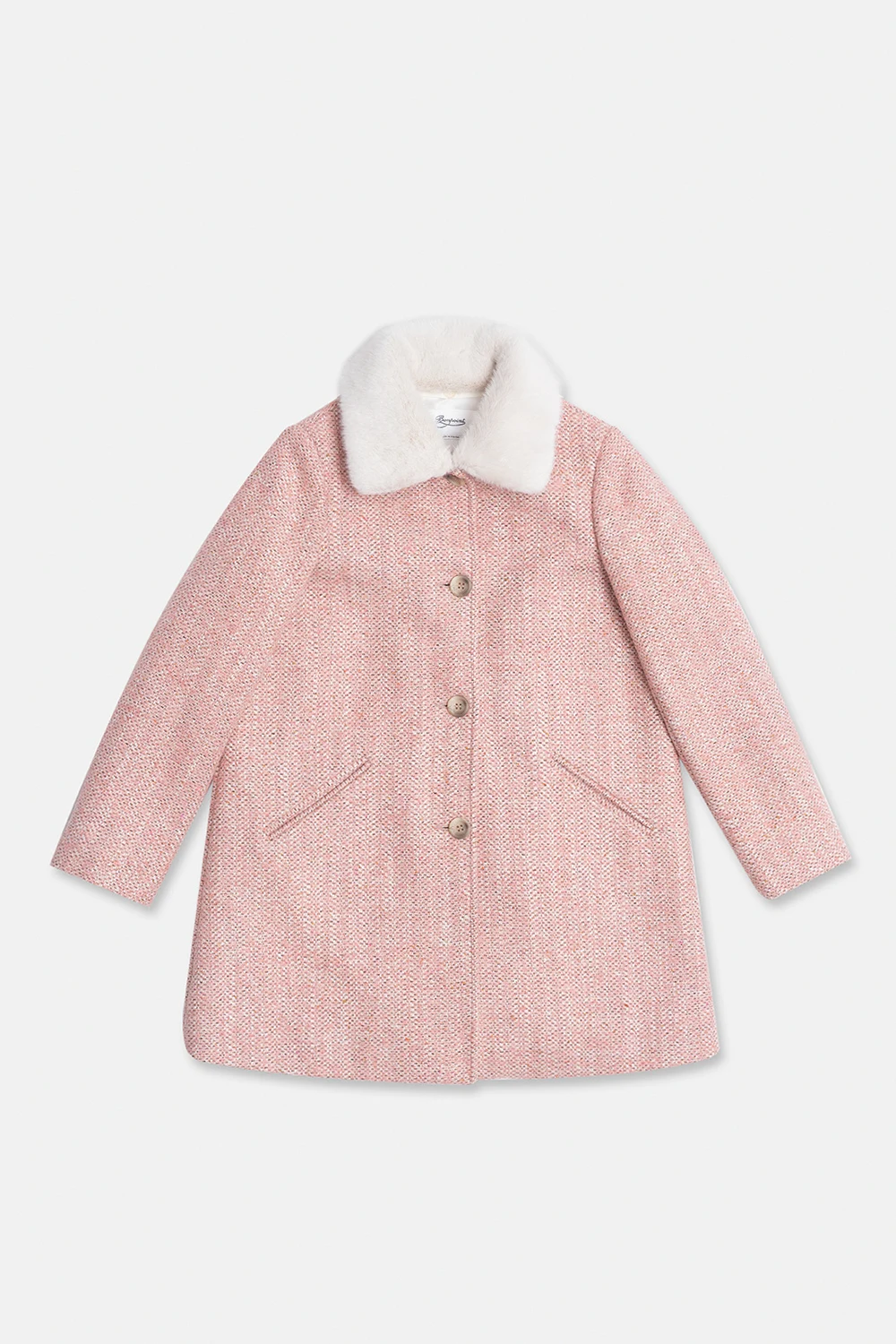 PINK Coat with detachable collar
