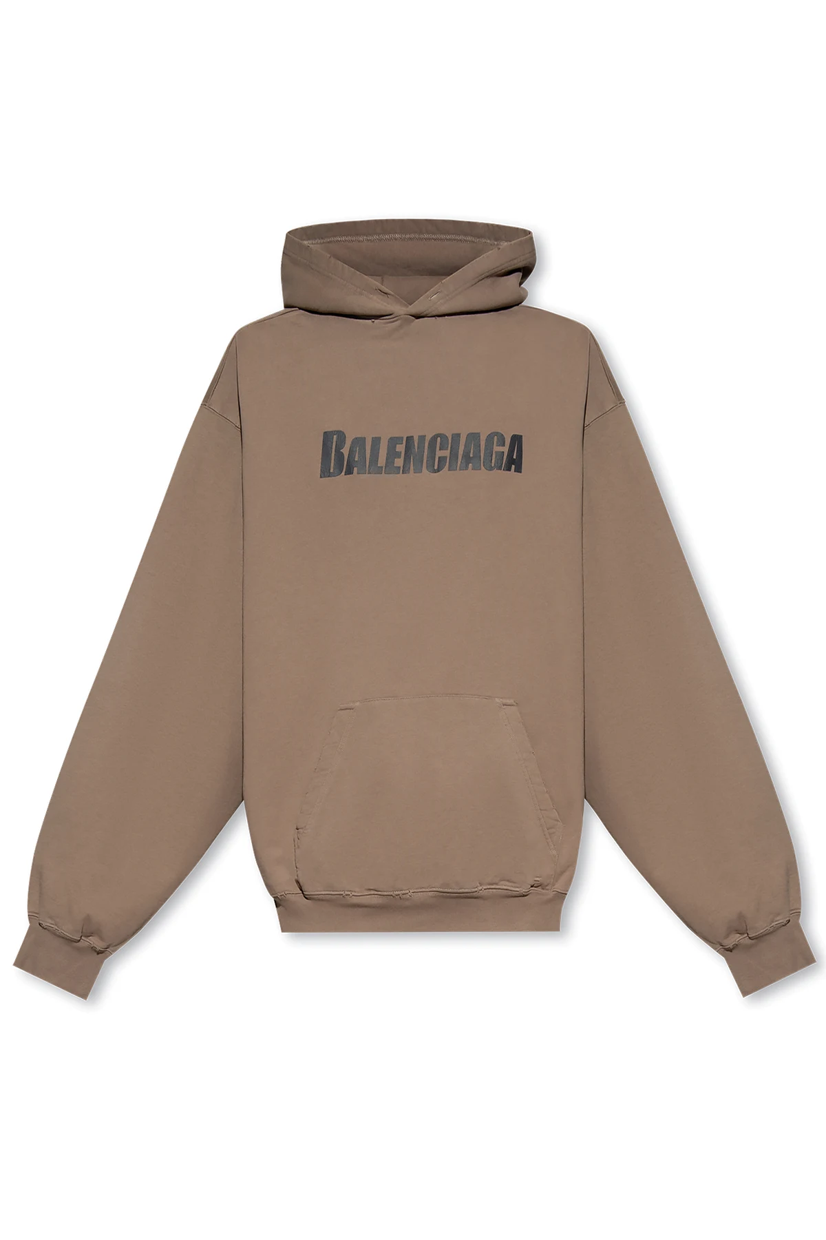 BROWN Logo-printed hoodie