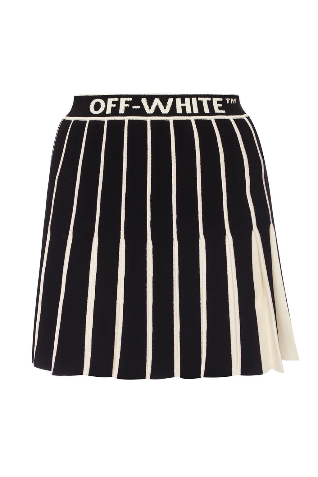 Pleated skirt with logo