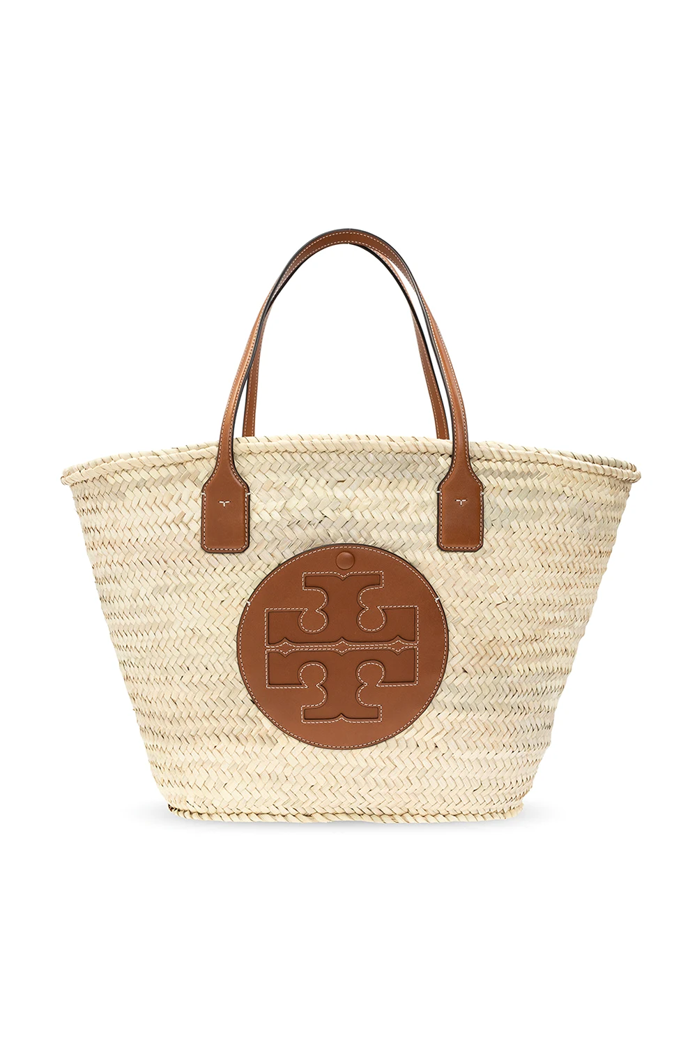 beige ‘Ella’ woven shopper bag