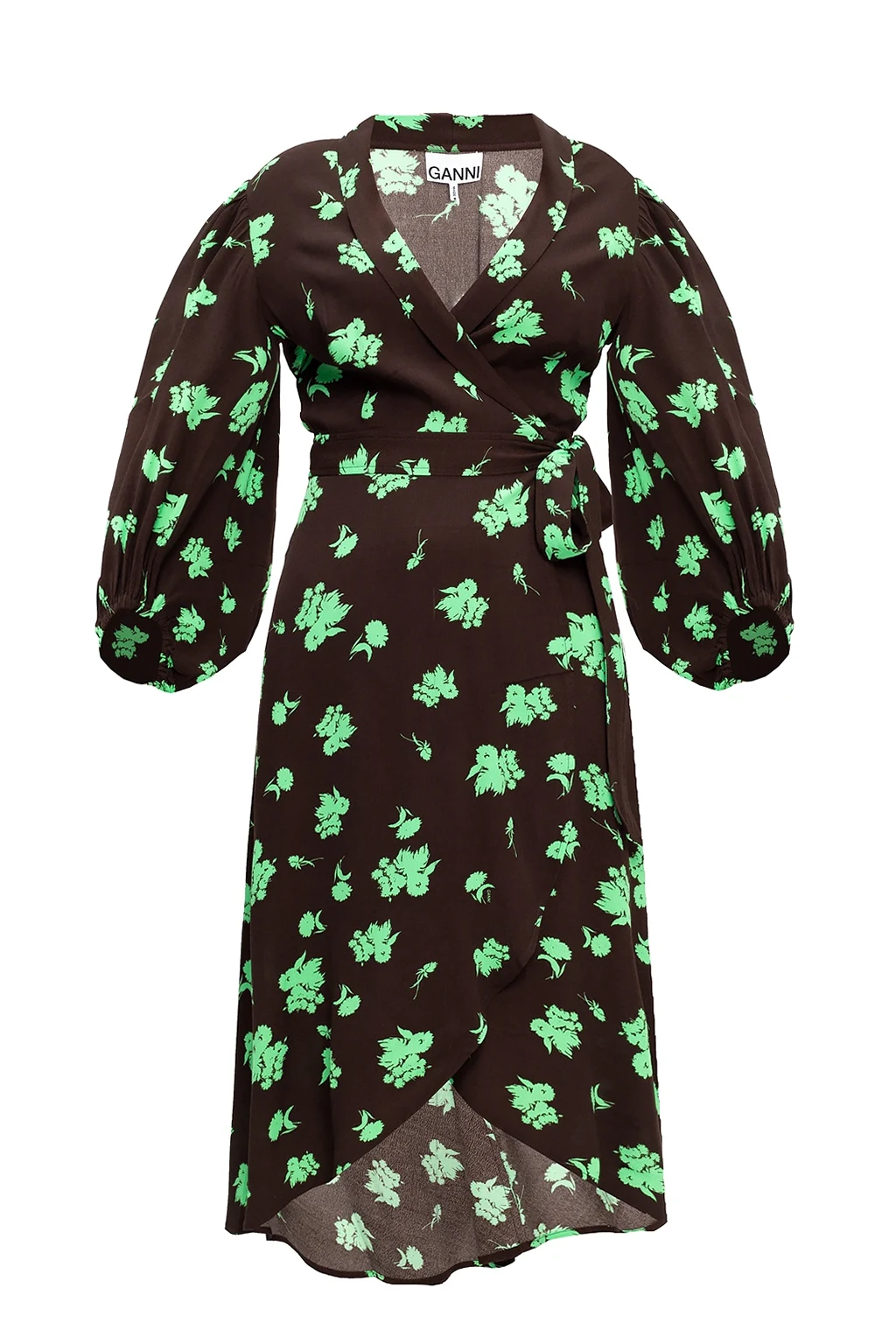 Patterned fold-over dress