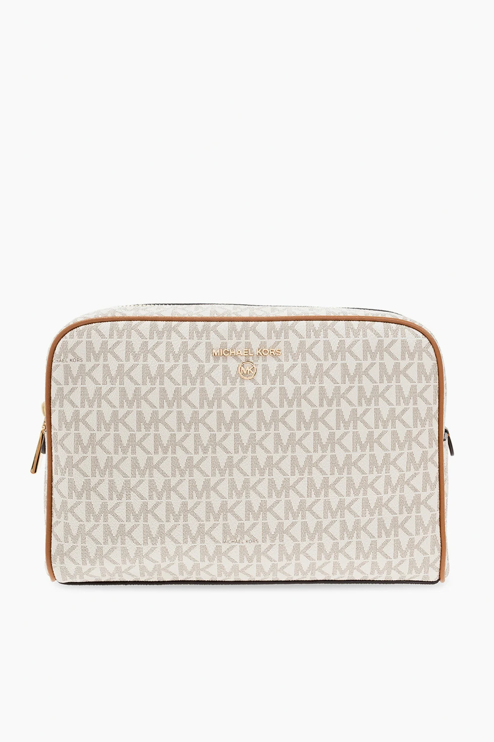 cream ‘Jet Set’ wash bag