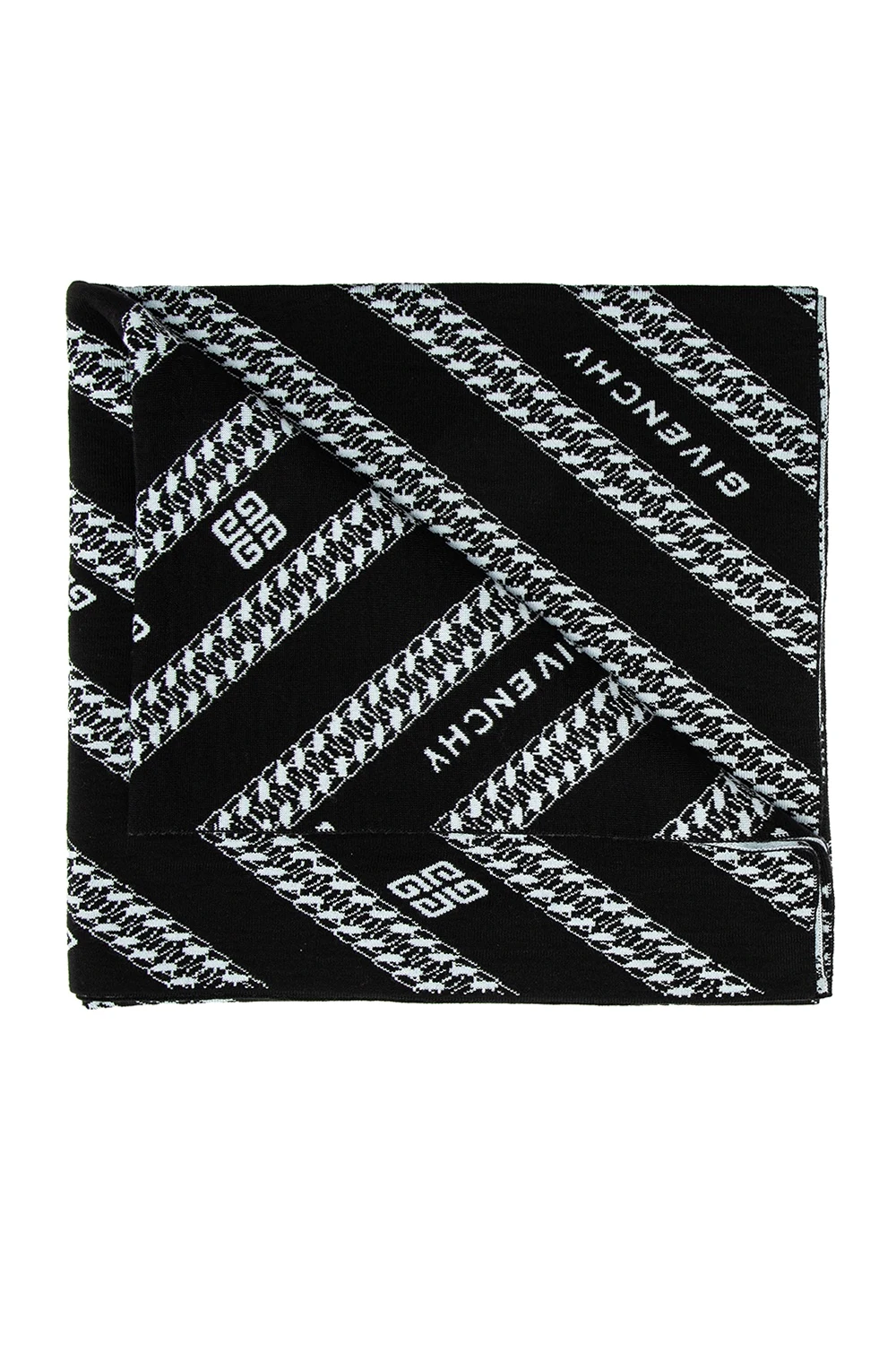 Wool scarf with logo
