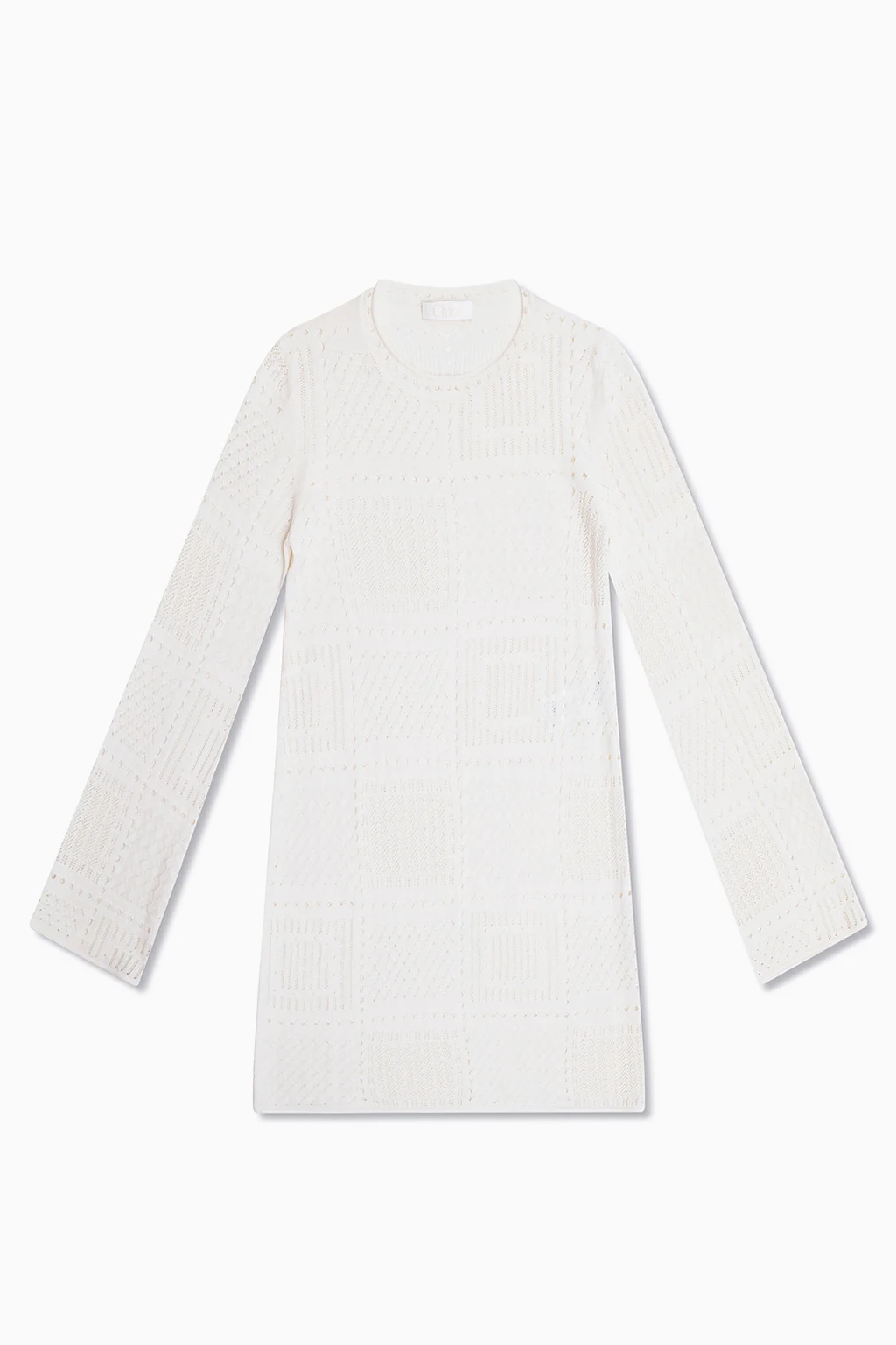 Openwork knitted dress