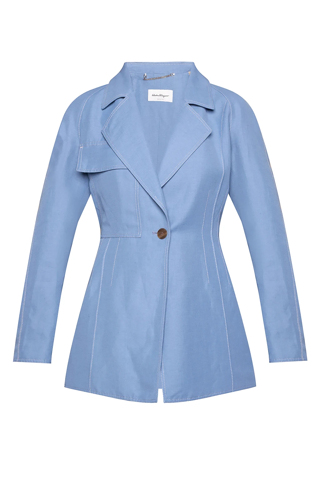 Blazer with decorative stitching