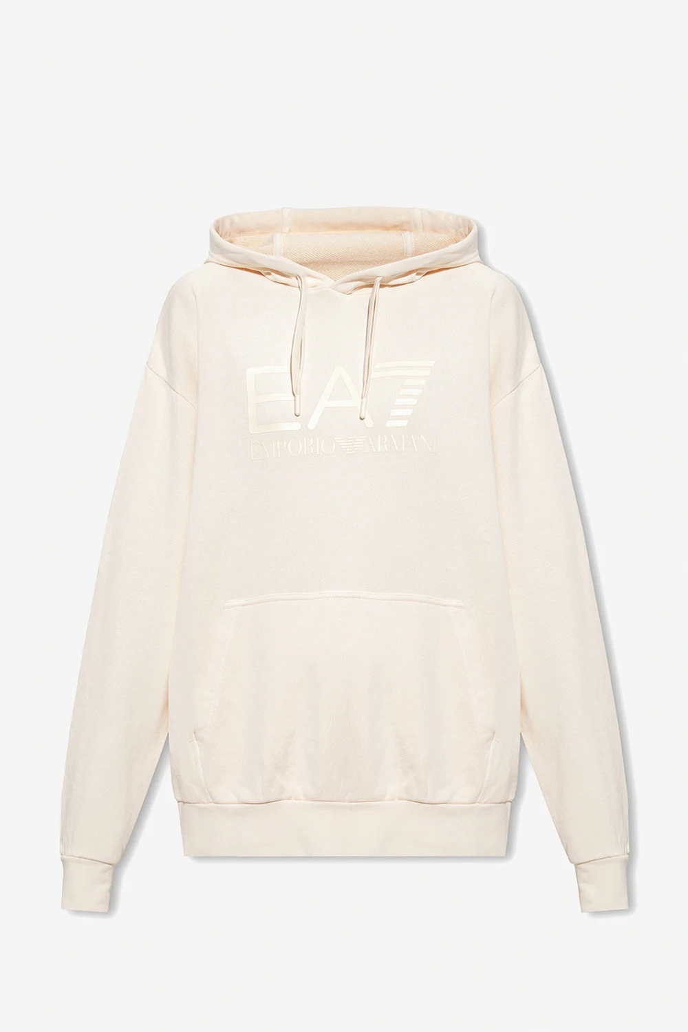 cream Logo-printed hoodie
