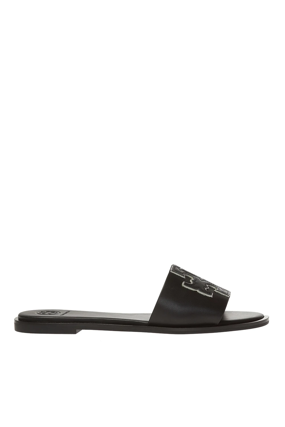 BLACK ‘Ines’ leather slides