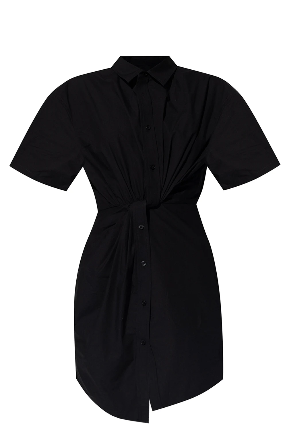 Dress with standing collar