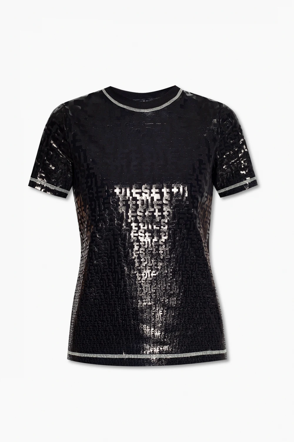 BLACK ‘T-REG-MON’ T-shirt with logo
