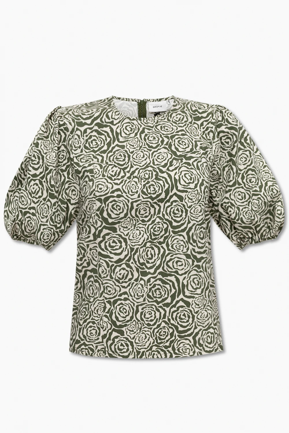 GREEN ‘RosilleGZ’ top with floral motif
