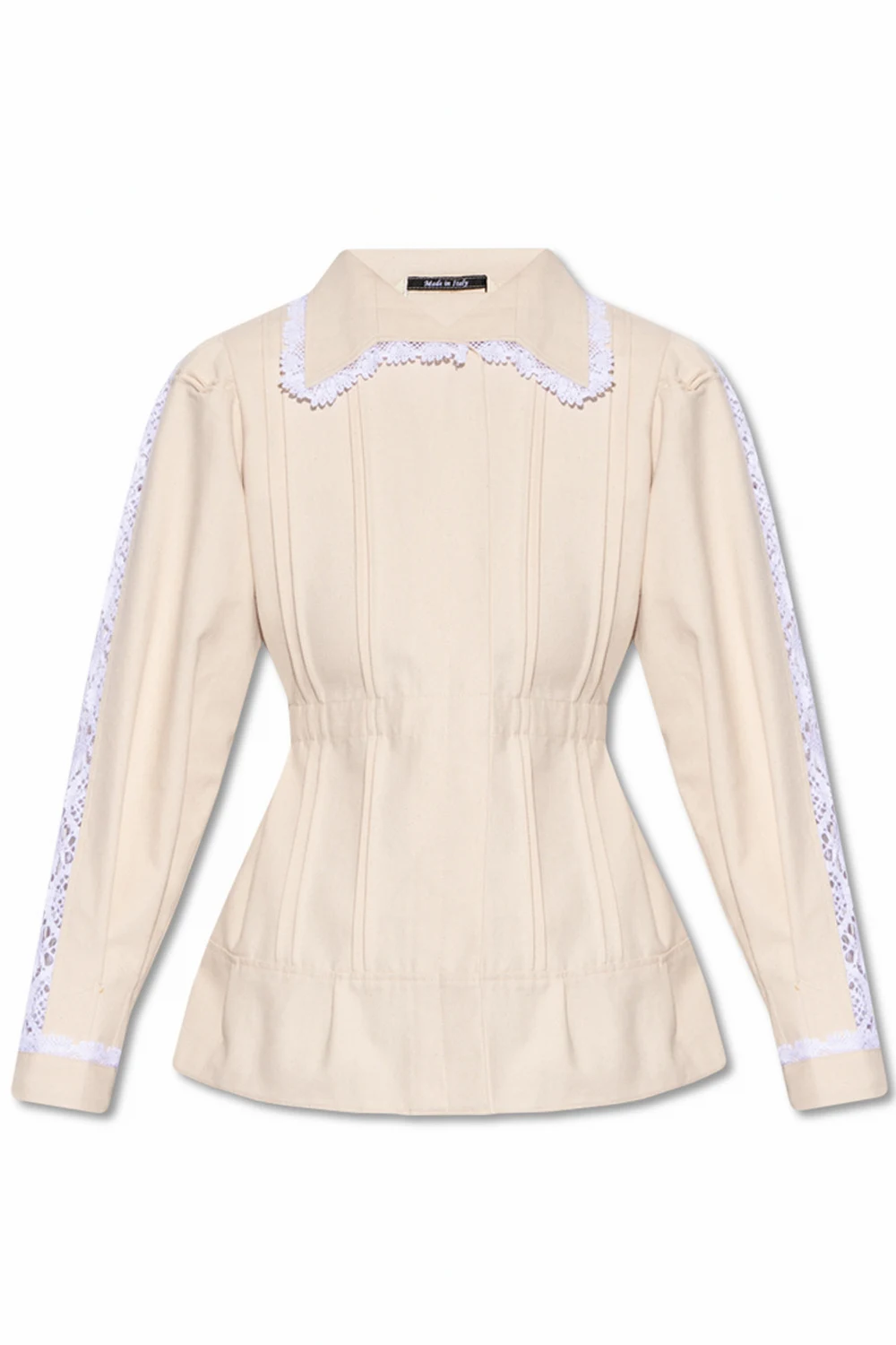 Lace-trimmed blazer