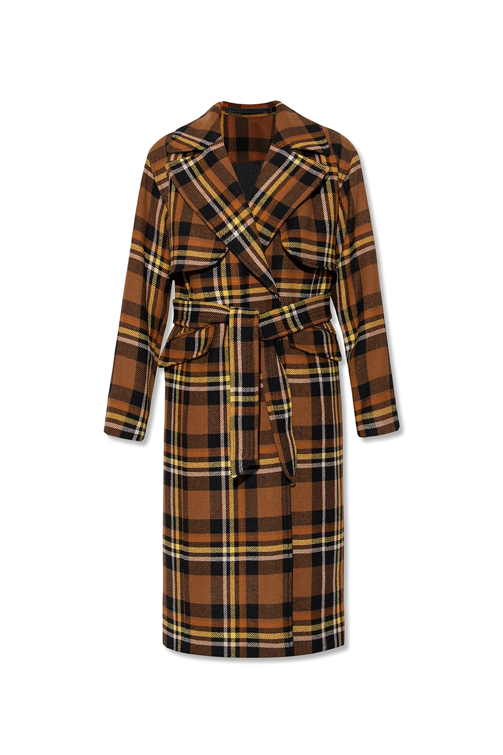 BROWN Checked coat