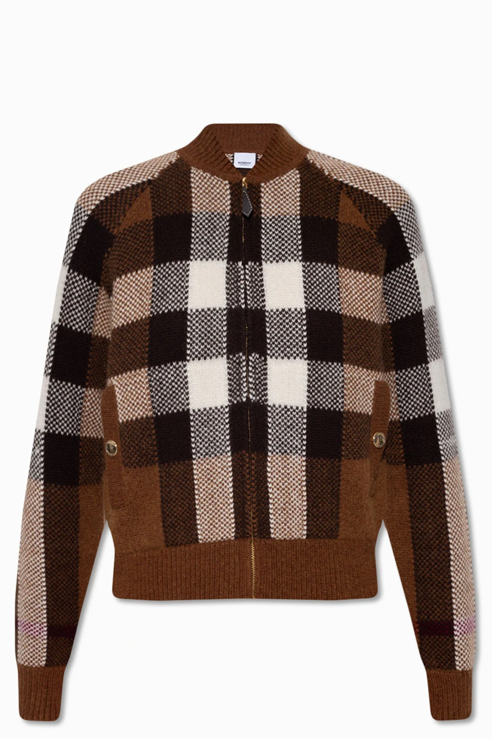 Checked cardigan