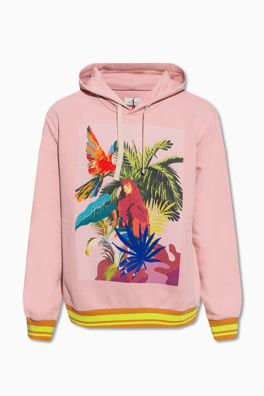Hoodie with decorative front panel