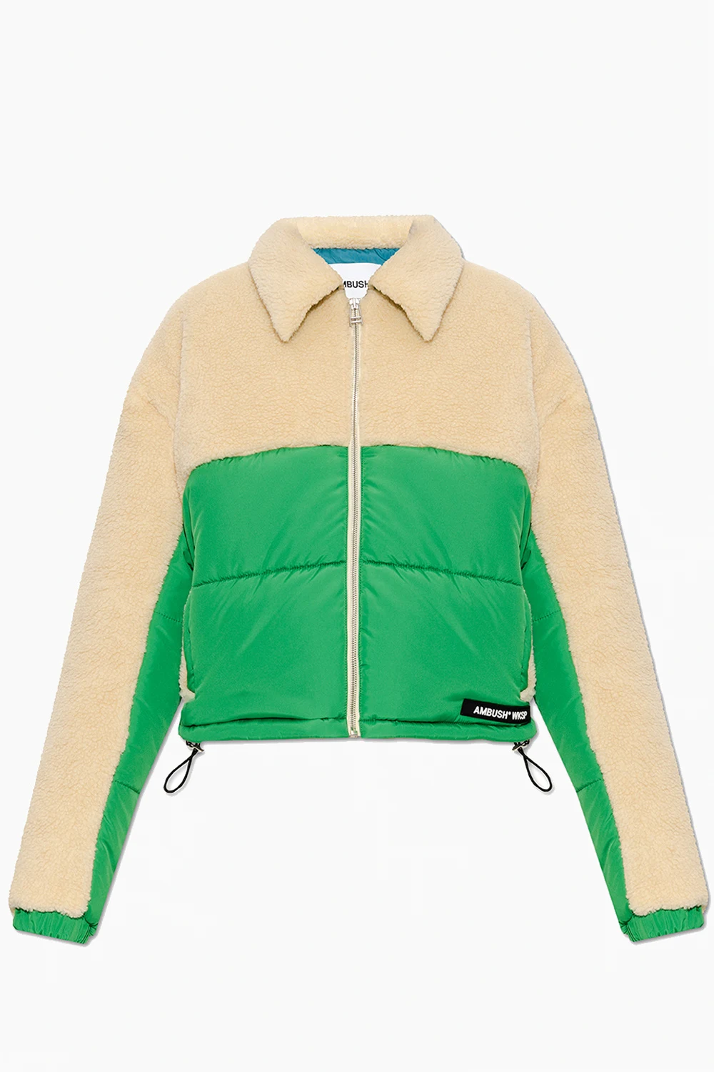 GREEN Cropped puffer jacket