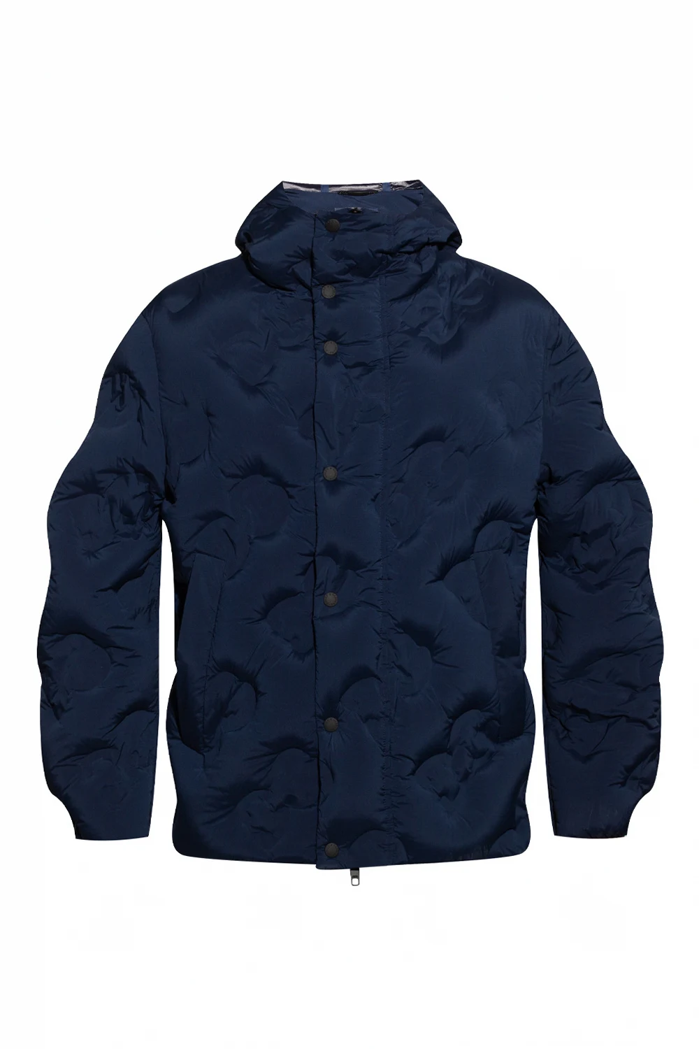 NAVY BLUE Hooded down jacket