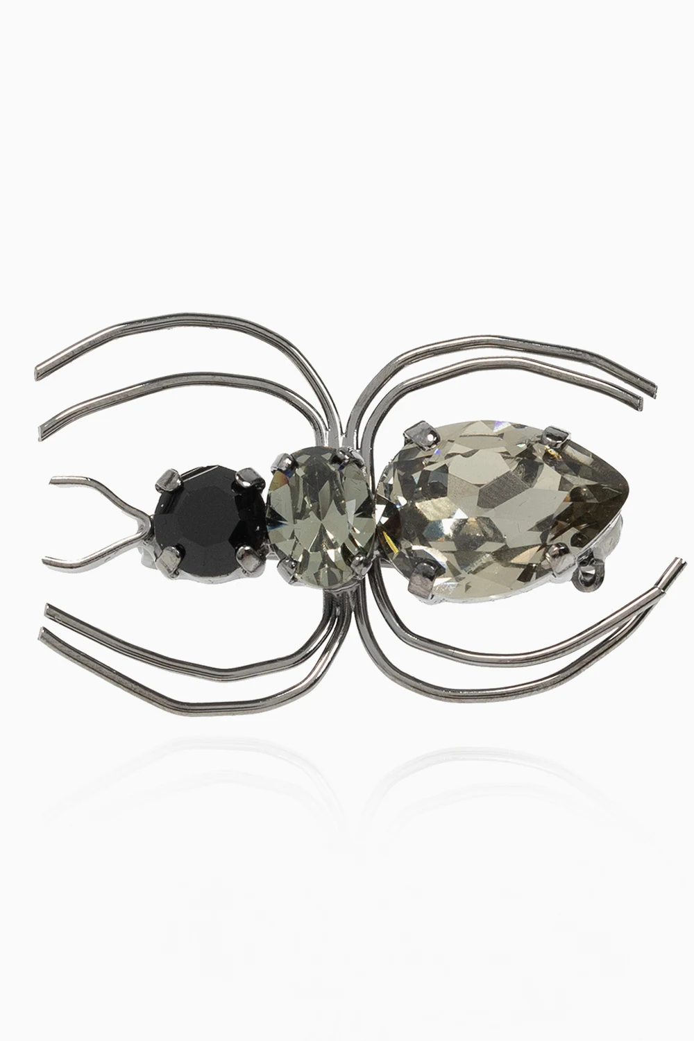 SILVER Spider-motif brooch