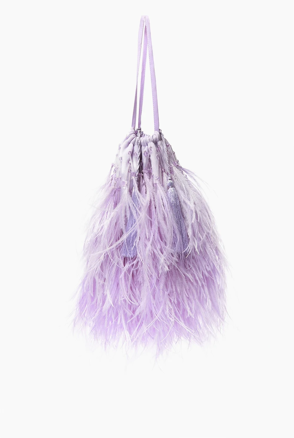 'GRETA' Handbag with feathers
