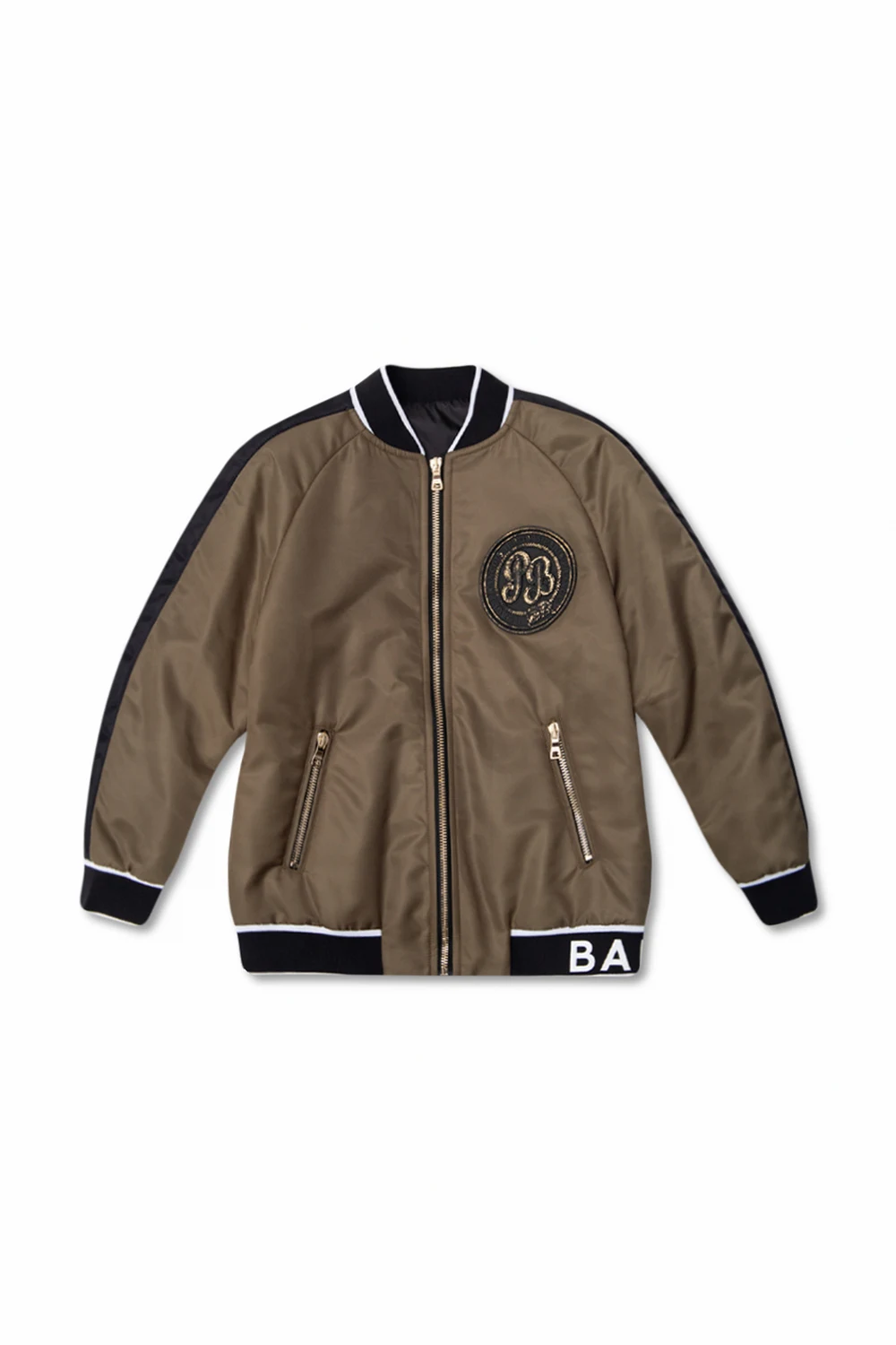 GREEN Bomber jacket with logo