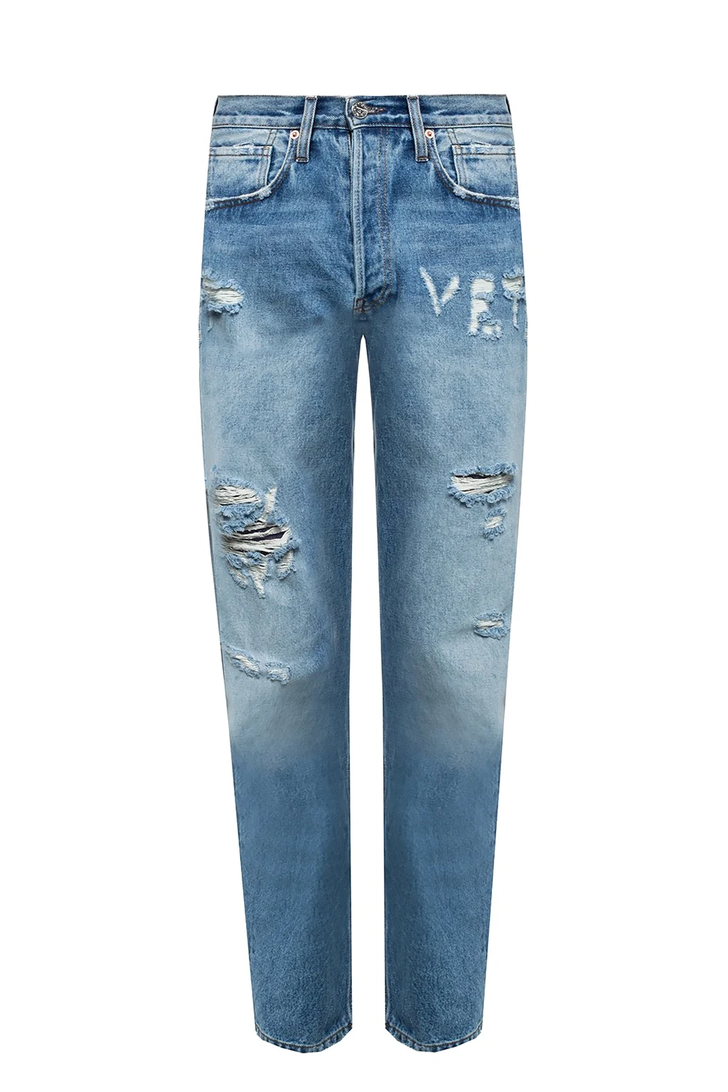 Distressed jeans