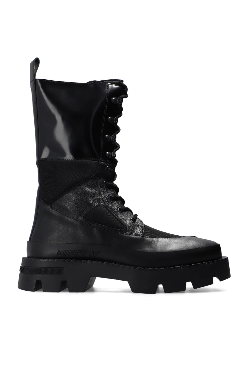 BLACK ‘Laced Up Combat’ boots