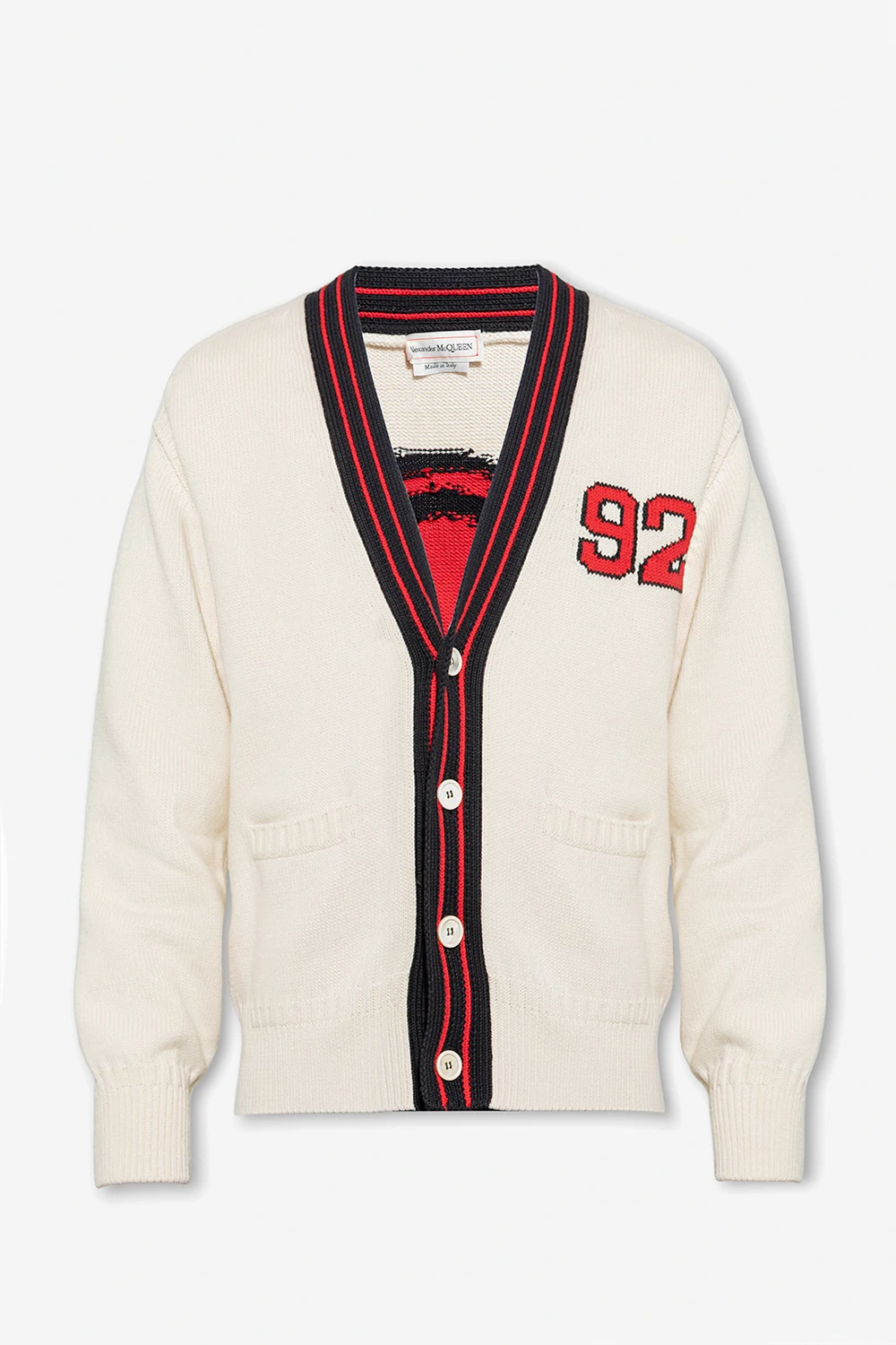 WHITE Cardigan with skull motif