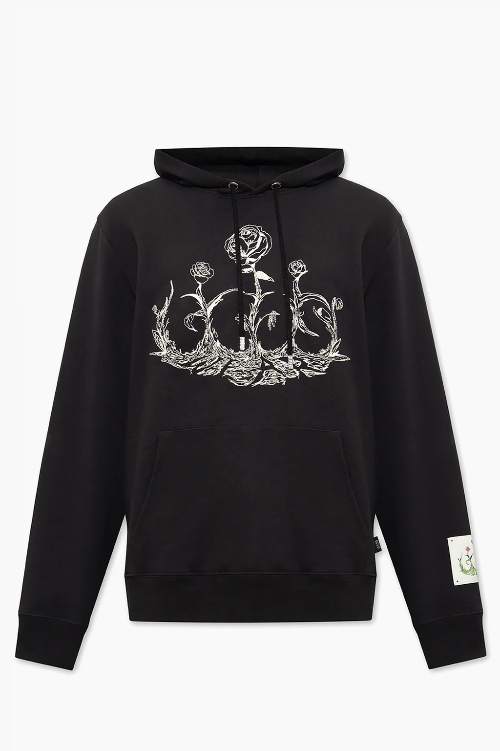 Hoodie with floral motif