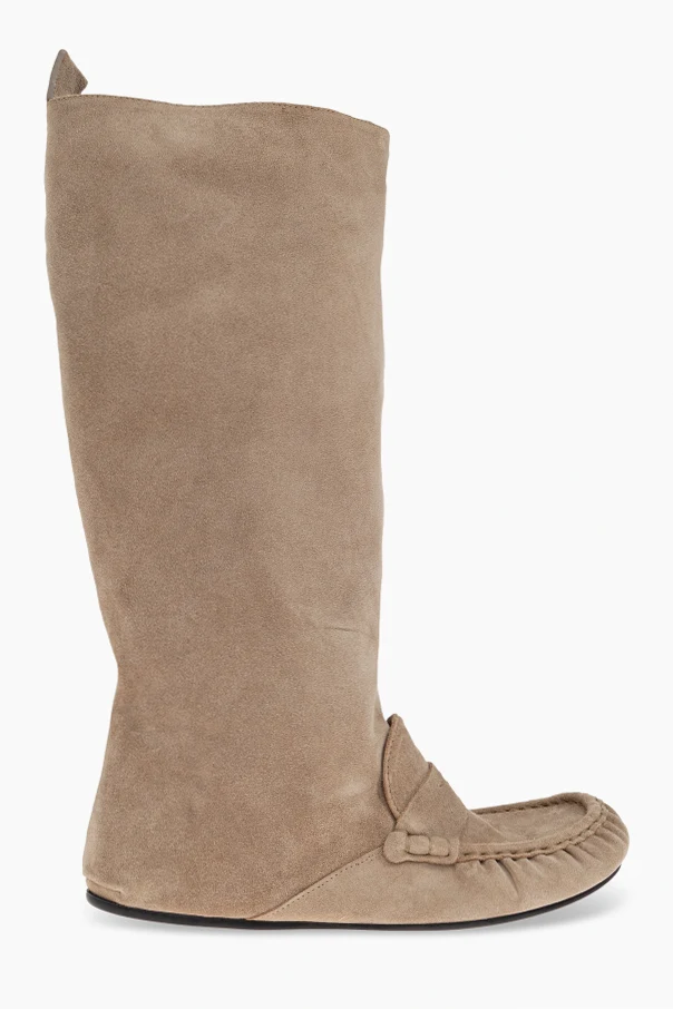 BEIGE Wildlederstiefel