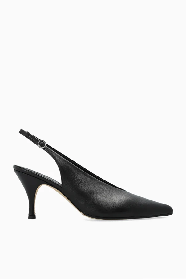 BLACK ‘Carla’ leather heeled shoes