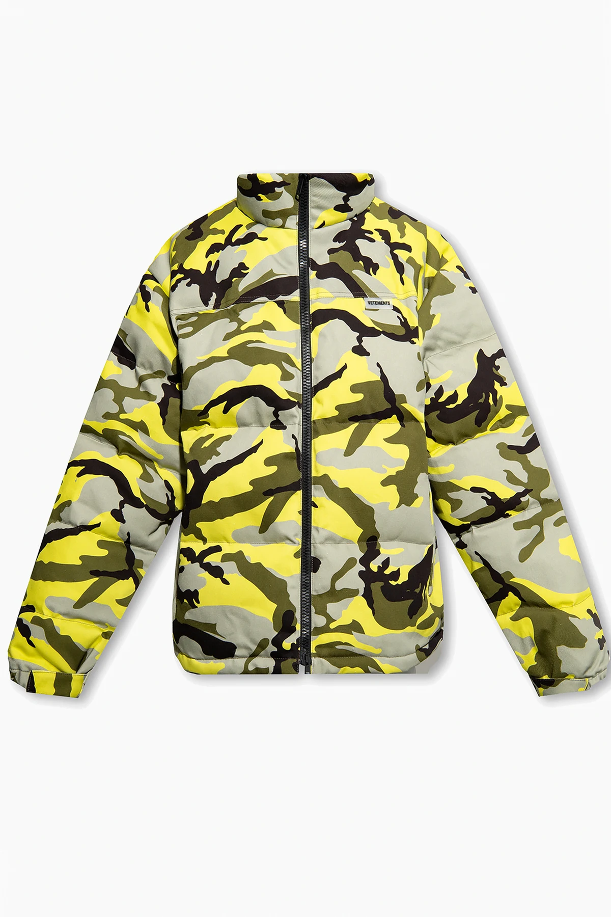 Down jacket with logo