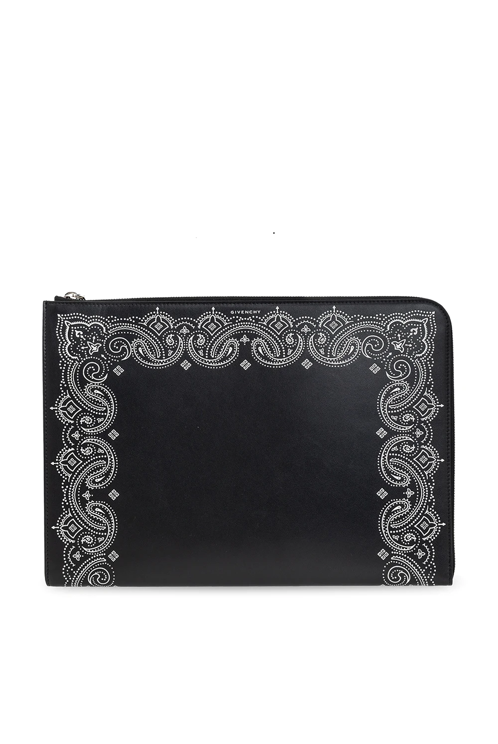 BLACK Leather laptop pouch