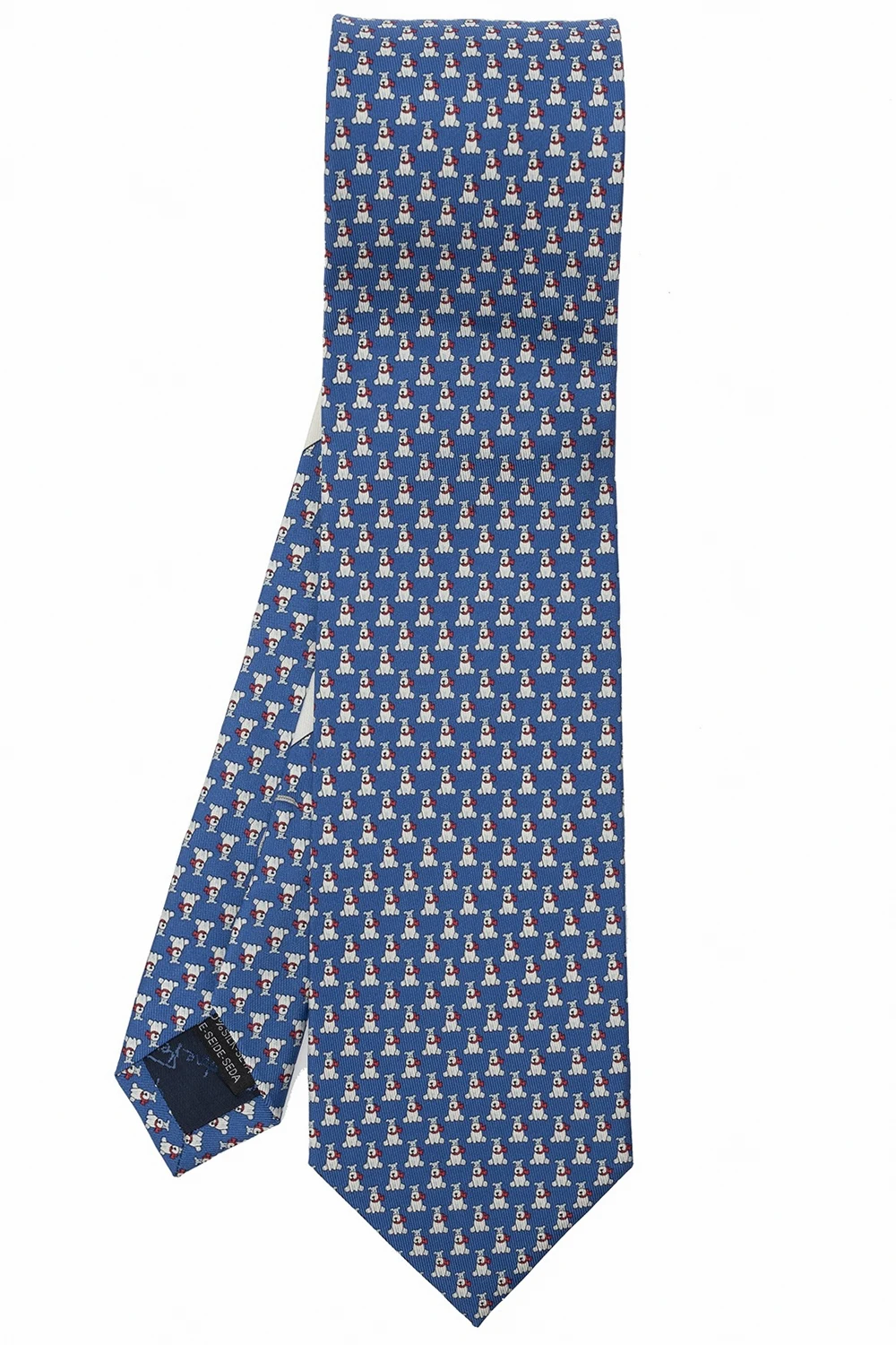 Jedwabny krawat ze wzorem