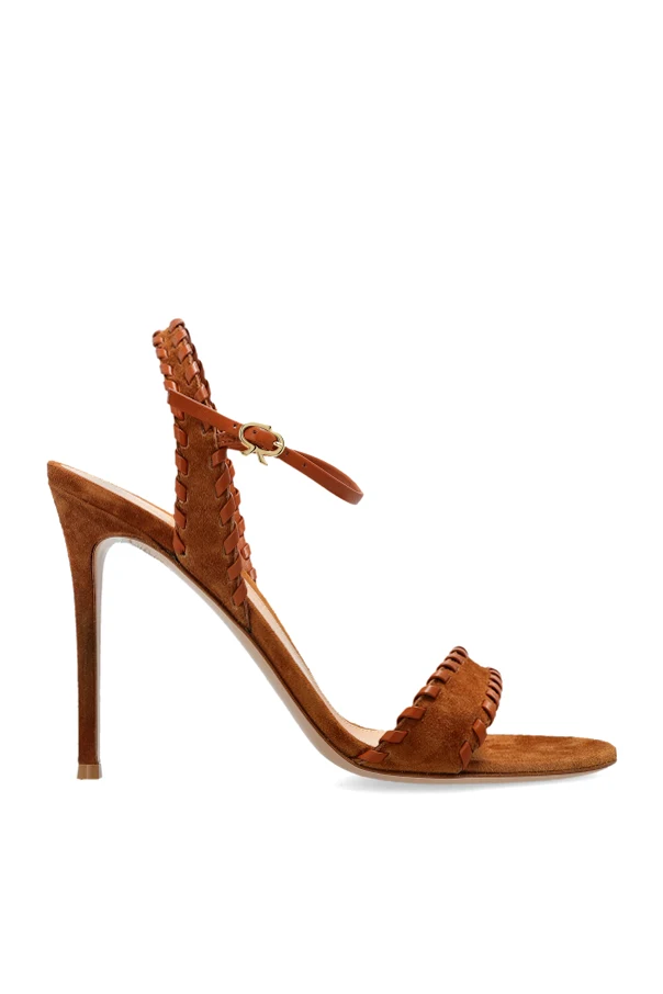 BRAUN Wildleder-Sandalen mit Absatz