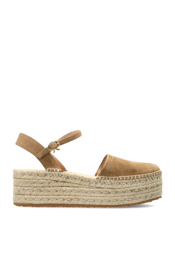 BRAUN Wildleder-Schuhe mit Plateau