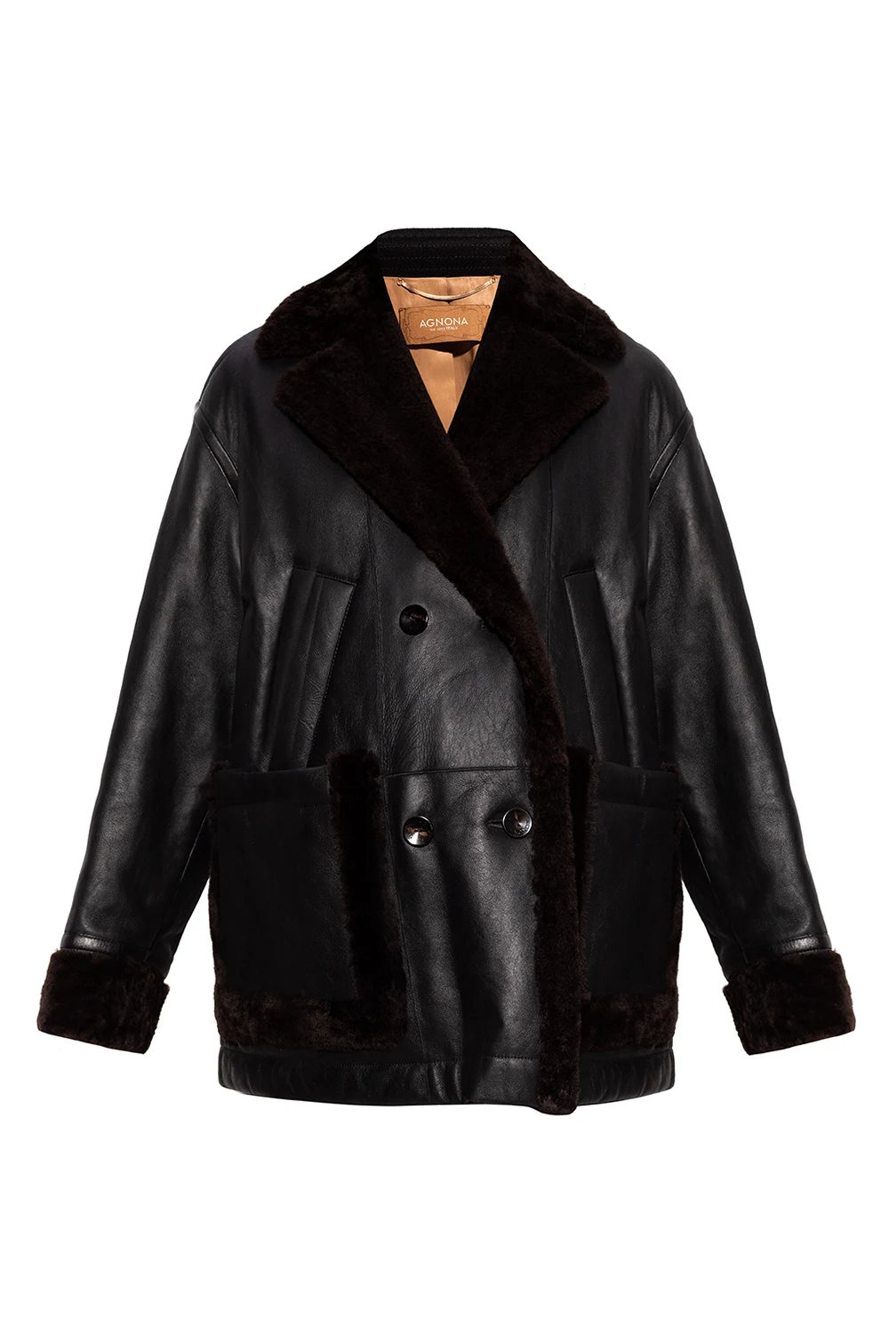 Skórzana kurtka z kieszeniami