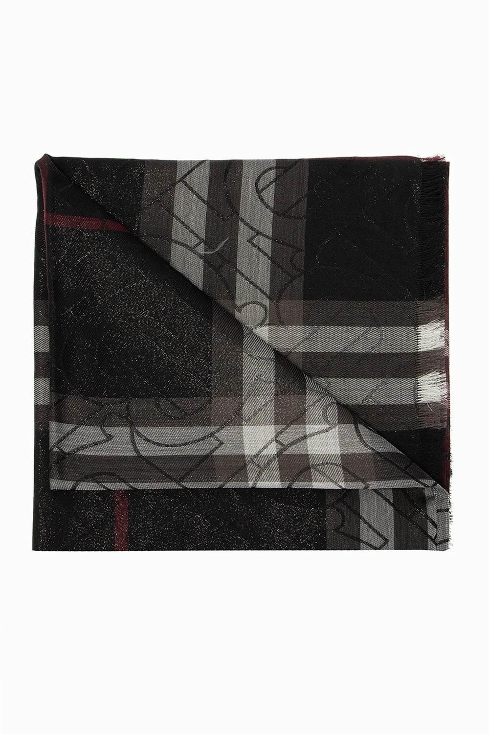 BLACK Scarf with logo