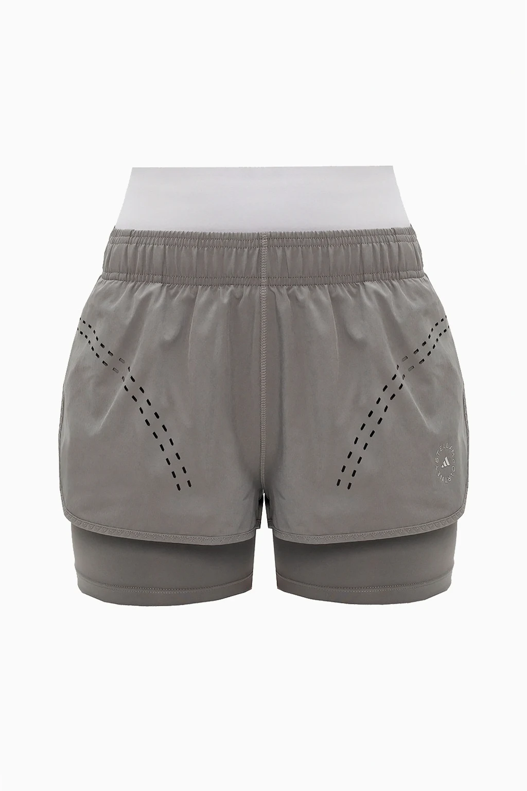 GREY Two-layered shorts with logo