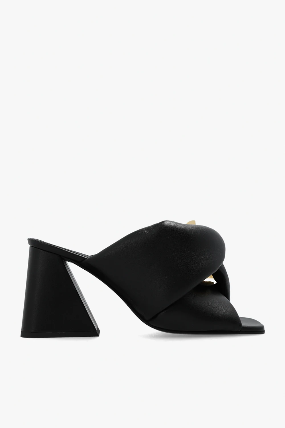 BLACK Leather mules